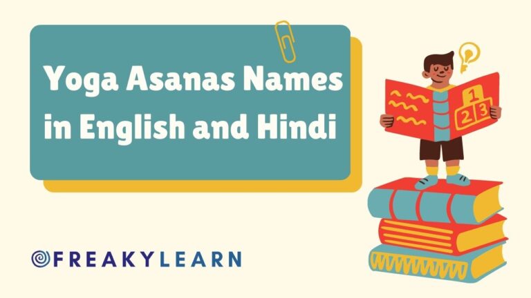 90 Yoga Asanas Names in English and Hindi