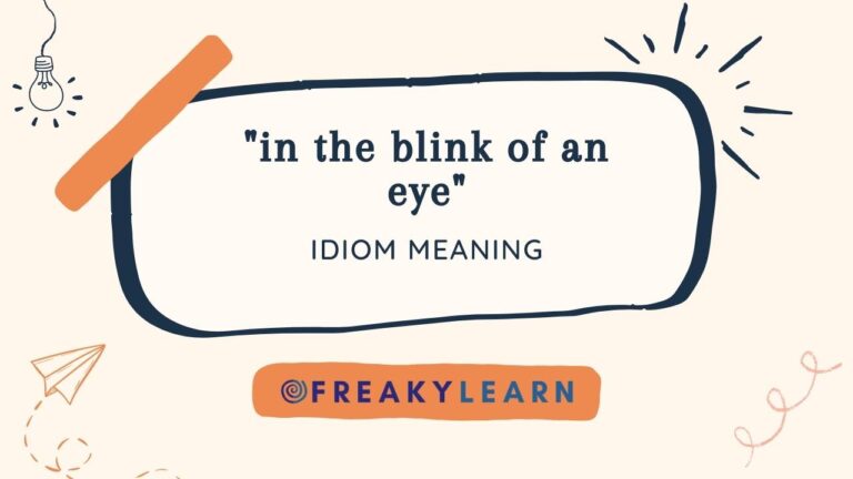 In The Blink Of An Eye: Meaning in Hindi & English