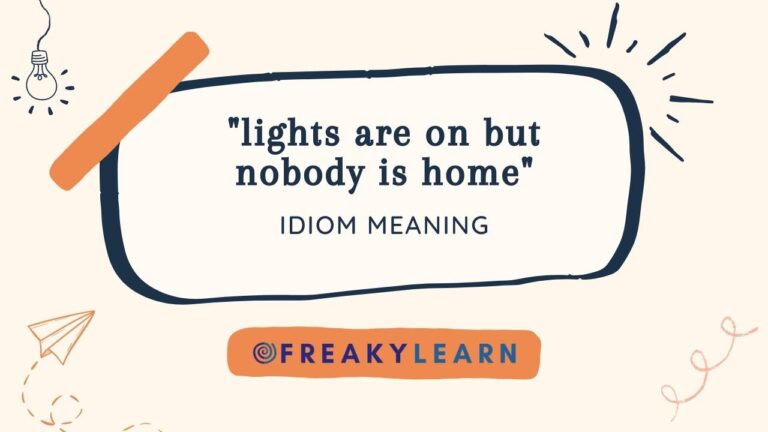 Lights Are On But Nobody Is Home: Meaning in Hindi & English