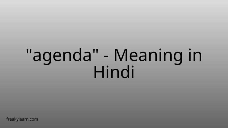 “agenda” Meaning in Hindi