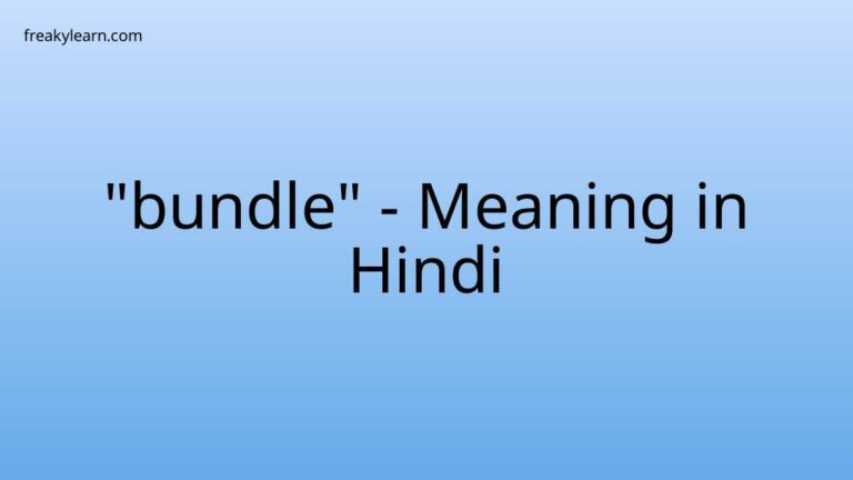 “bundle” Meaning in Hindi