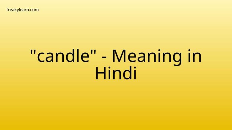 “candle” Meaning in Hindi