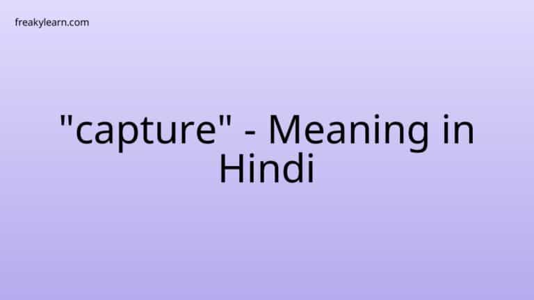 “capture” Meaning in Hindi