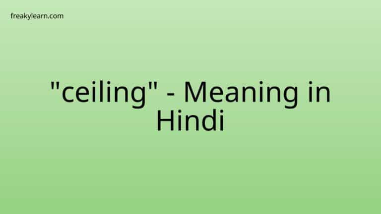 “ceiling” Meaning in Hindi