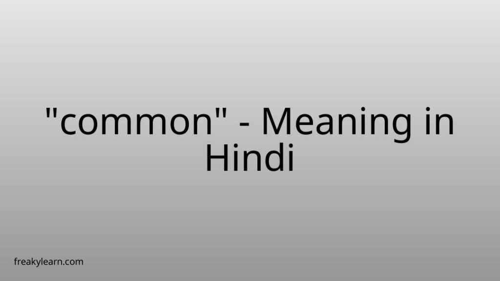 common-meaning-in-hindi-freakylearn