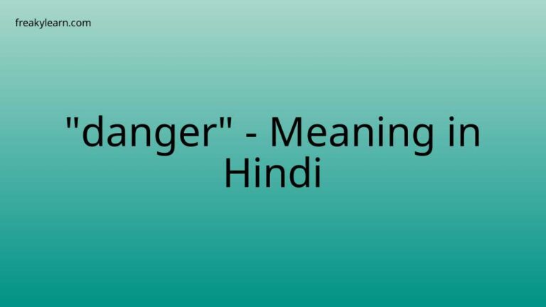 “danger” Meaning in Hindi