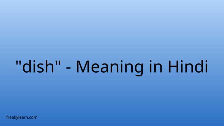 “dish” Meaning in Hindi