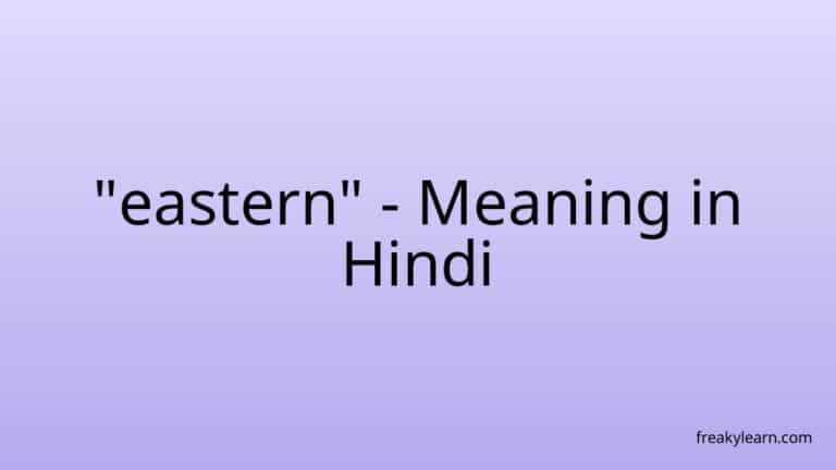 “eastern” Meaning in Hindi