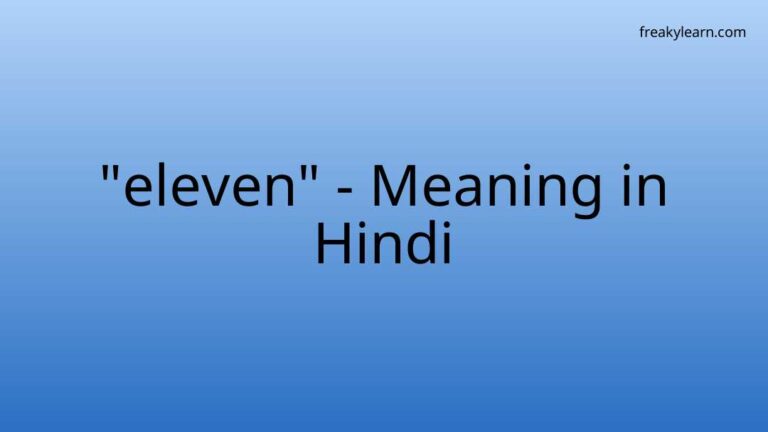 “eleven” Meaning in Hindi