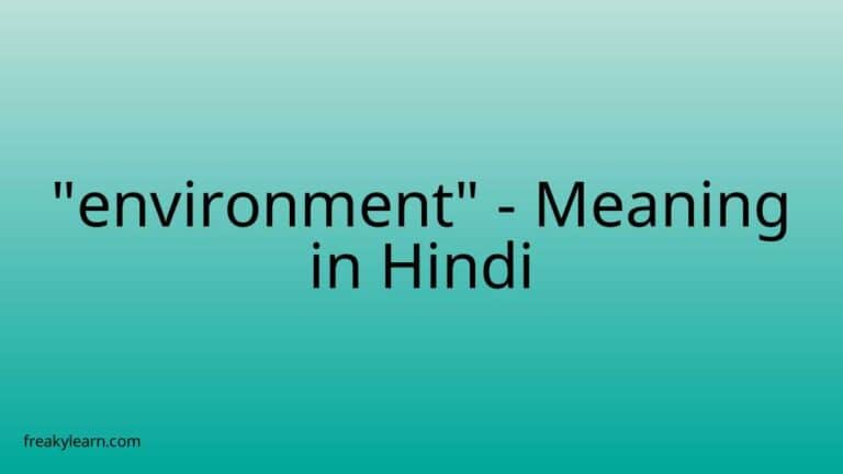 “environment” Meaning in Hindi