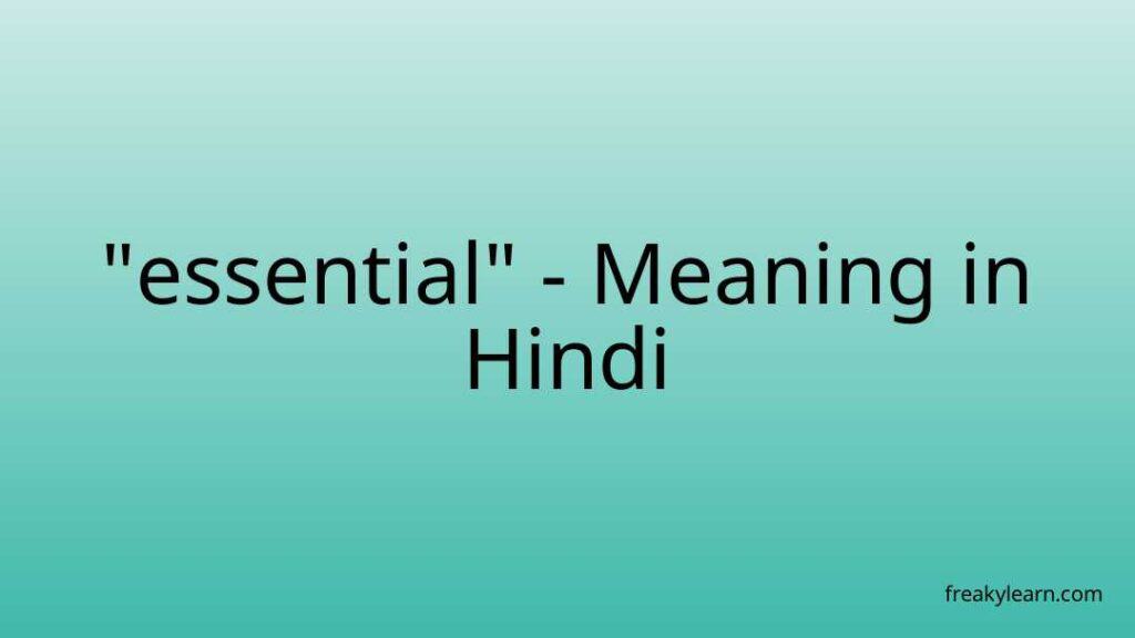 essential-meaning-in-hindi-freakylearn