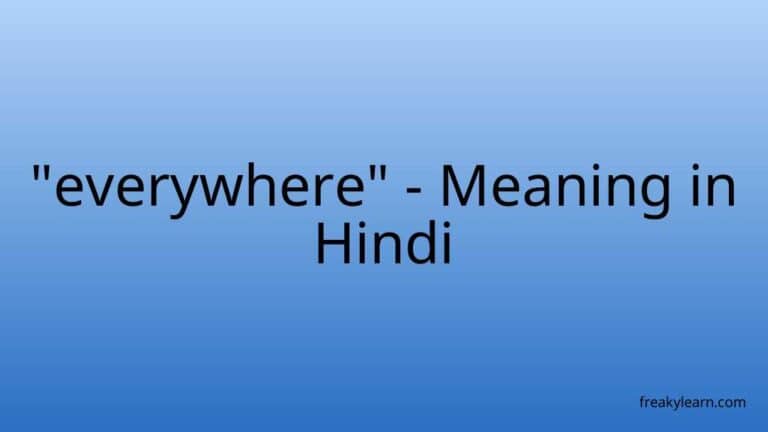 “everywhere” Meaning in Hindi