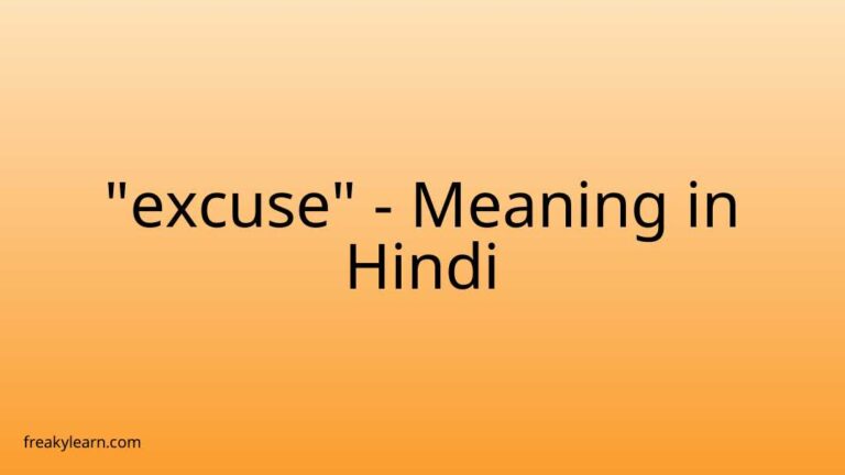 “excuse” Meaning in Hindi