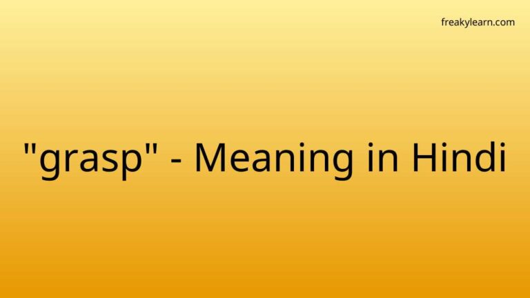 “grasp” Meaning in Hindi