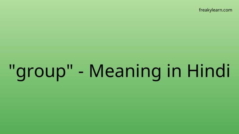 “group” Meaning in Hindi