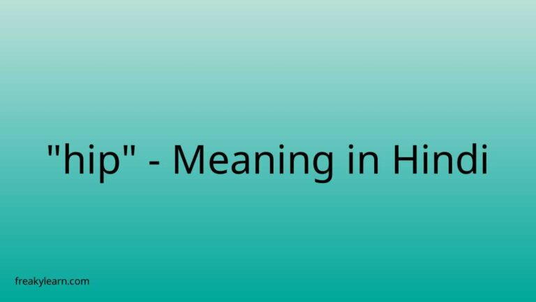 “hip” Meaning in Hindi