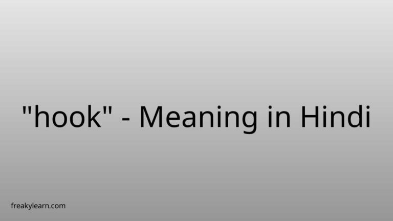 “hook” Meaning in Hindi