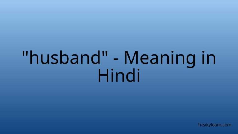 “husband” Meaning in Hindi