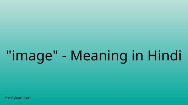 “image” Meaning in Hindi