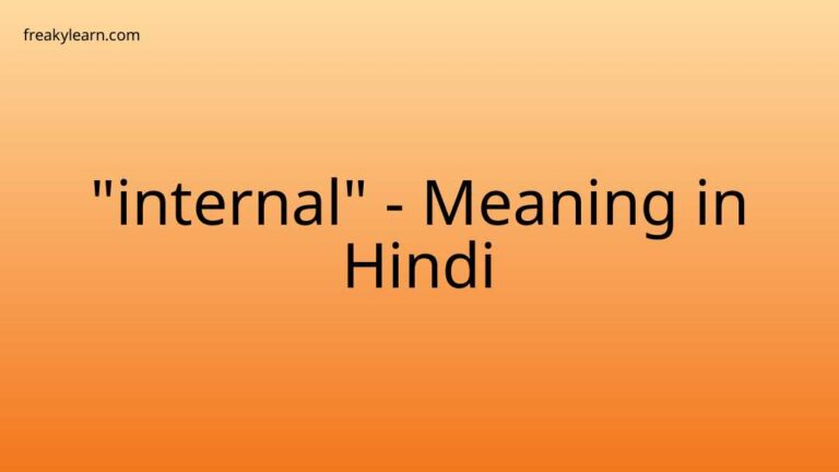 “internal” Meaning in Hindi