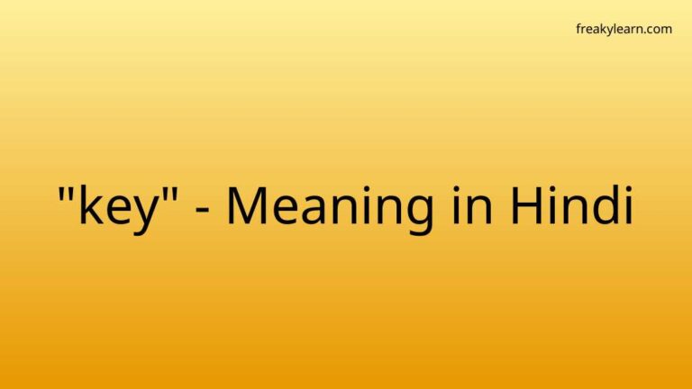 “key” Meaning in Hindi