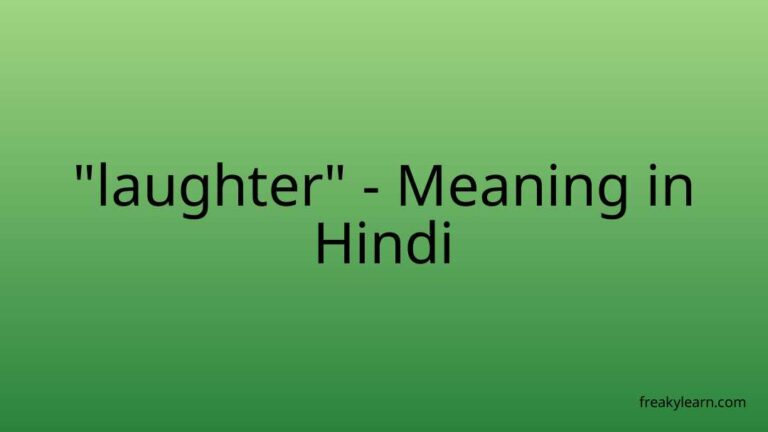 “laughter” Meaning in Hindi