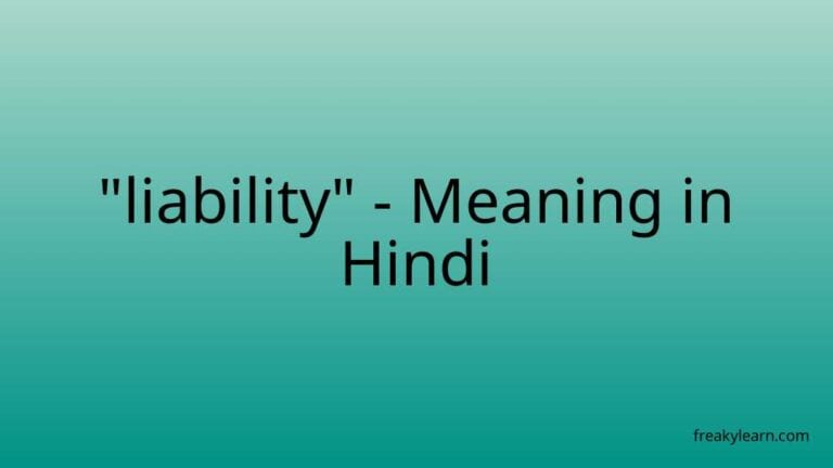 “liability” Meaning in Hindi