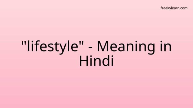 “lifestyle” Meaning in Hindi