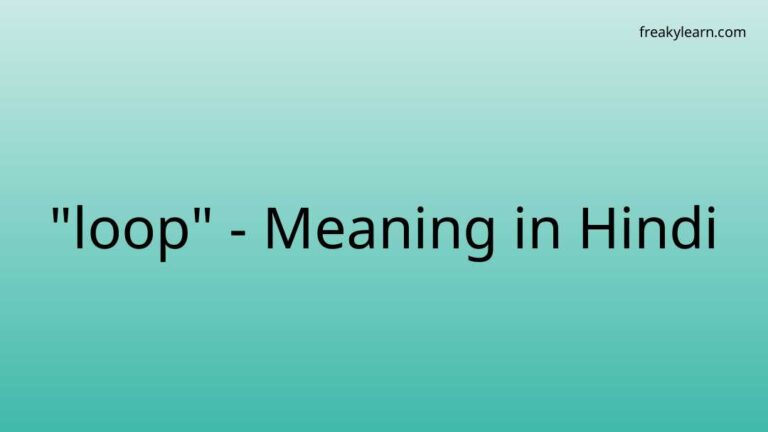 “loop” Meaning in Hindi