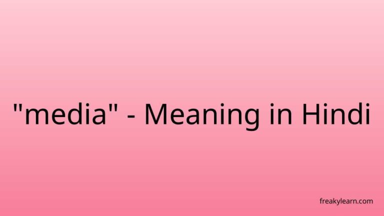 “media” Meaning in Hindi