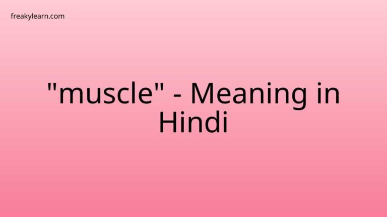 “muscle” Meaning in Hindi