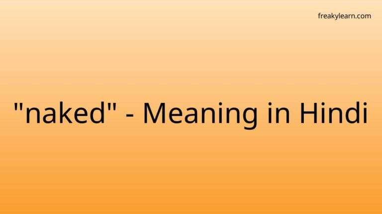 “naked” Meaning in Hindi