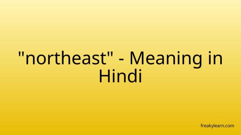 “northeast” Meaning in Hindi