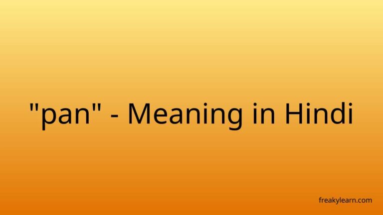 “pan” Meaning in Hindi