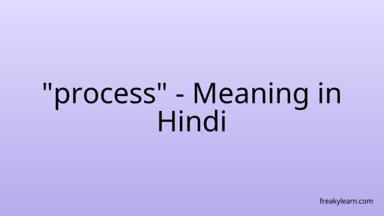 “process” Meaning in Hindi