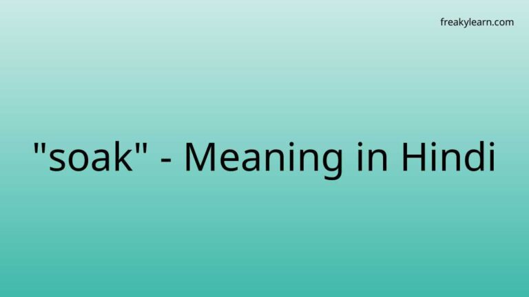 “soak” Meaning in Hindi