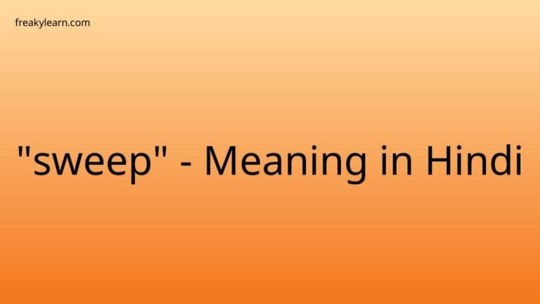 “sweep” Meaning in Hindi