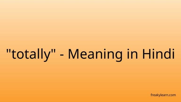 “totally” Meaning in Hindi