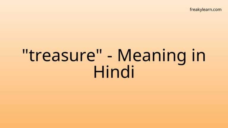 “treasure” Meaning in Hindi