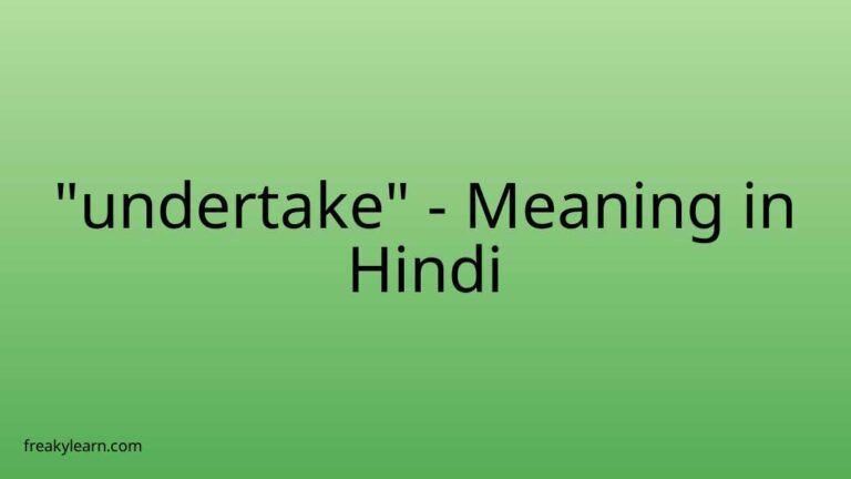 “undertake” Meaning in Hindi